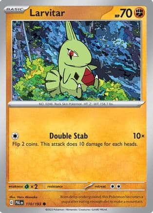 Larvitar 110- SV02 Paldea Evolved Reverse Holofoil