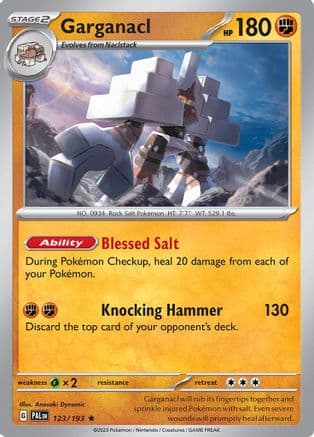 Garganacl 123 - Reverse Holofoil SV02 Paldea Evolved - Rare