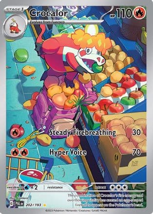Crocalor 202/193 - Holofoil SV02 Paldea Evolved - Illustration Rare