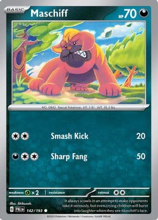 Maschiff 142/193 - SV02 Paldea Evolved Reverse Holofoil