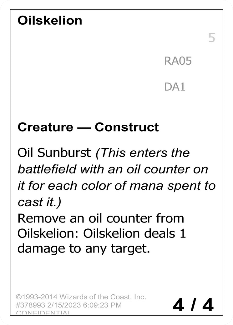 Oilskelion (DA1-RA05B) - Unknown Event