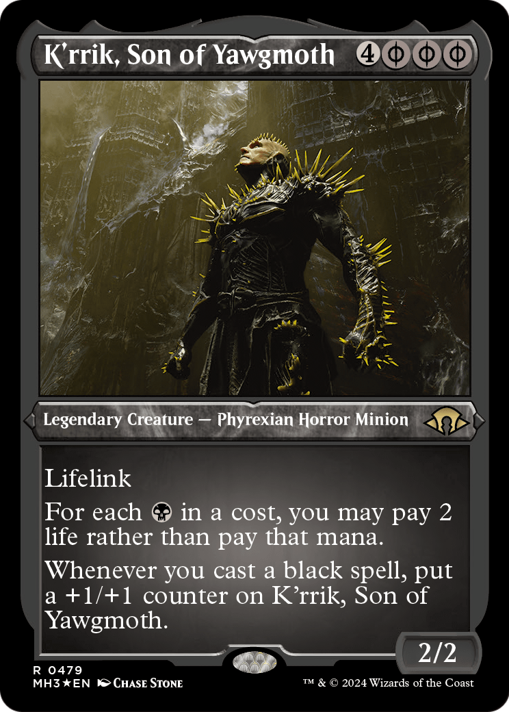 K'rrik, Son of Yawgmoth (MH3-479) - Modern Horizons 3 Etched Foil