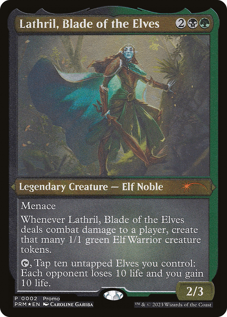 Lathril, Blade of the Elves (PRES-002) - Resale Promos Etched Foil