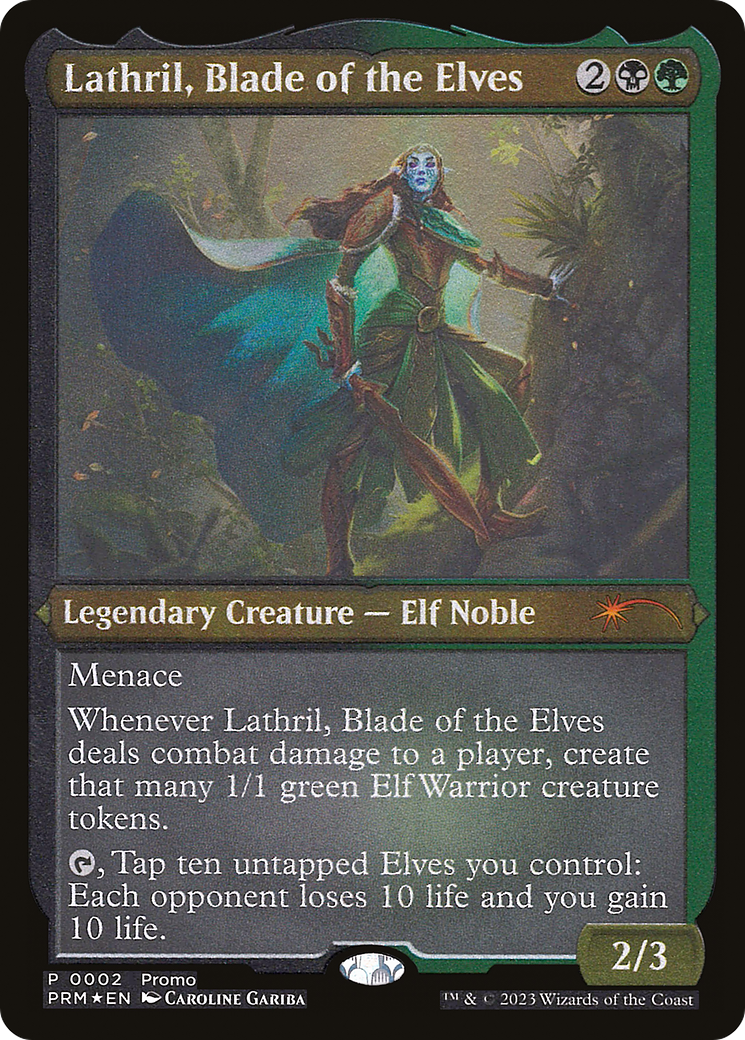 Lathril, Blade of the Elves (PRES-002) - Resale Promos Etched Foil