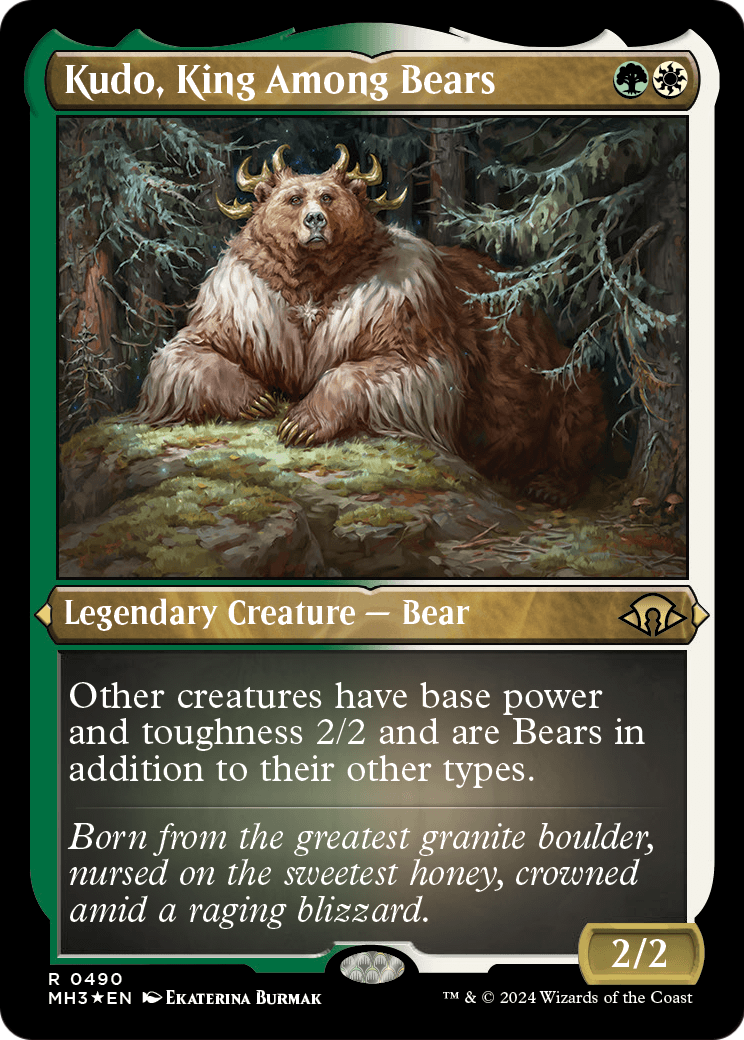 Kudo, King Among Bears (MH3-490) - Modern Horizons 3 Etched Foil