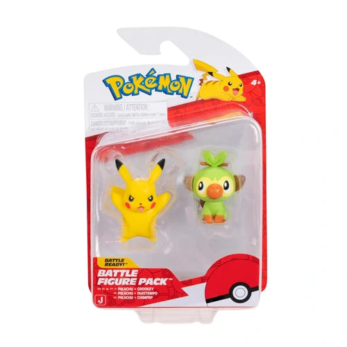 Pokemon Battle Figures | 2 Pack | Pikachu & Grookey