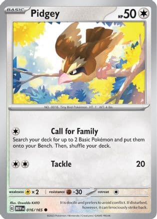 Pidgey 016- SV Scarlet & Violet 151