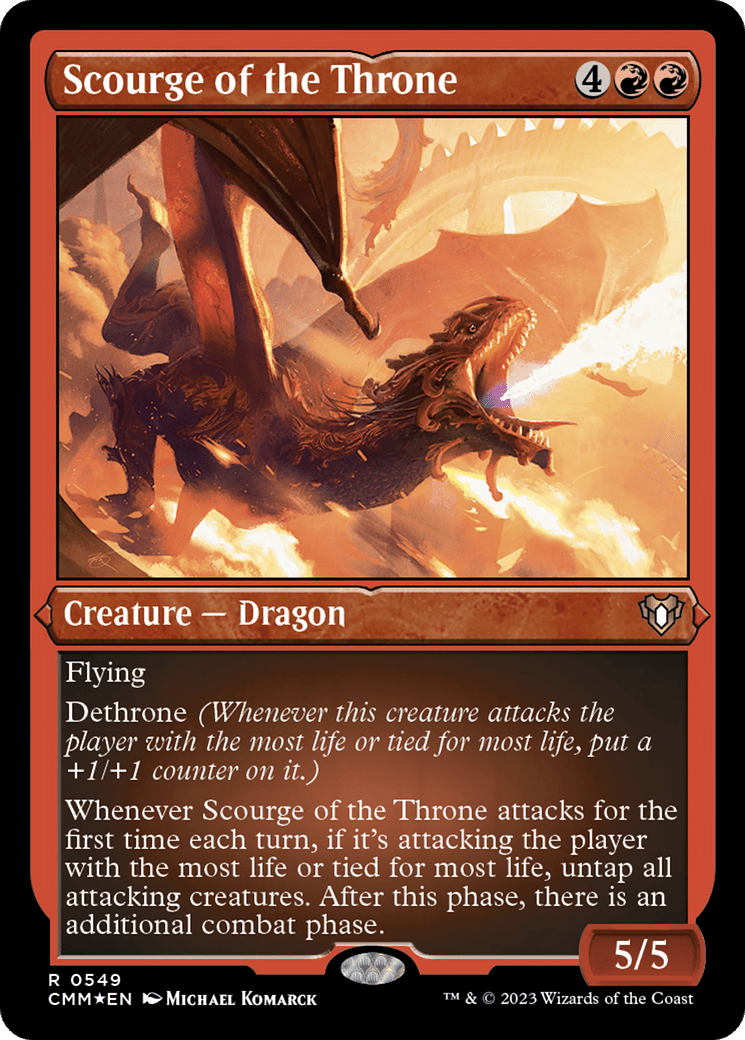 Scourge of the Throne (CMM-549) - Commander Masters Etched Foil