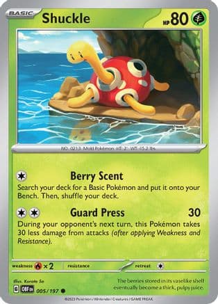 Shuckle 005 SV03 Obsidian Flames - Common