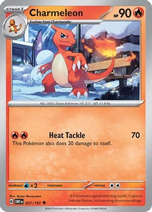 Charmeleon 027- SV03 Obsidian Flames Reverse Holofoil