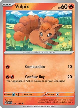 Vulpix 028- SV03 Obsidian Flames