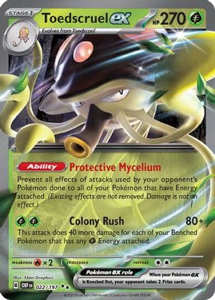 Toedscruel ex 022- SV03 Obsidian Flames Holofoil