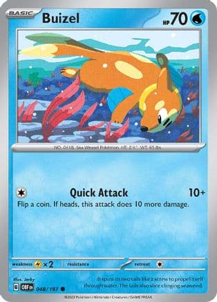 Buizel 048 SV03 Obsidian Flames - Common
