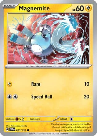 Magnemite 063- SV03 Obsidian Flames Reverse Holofoil