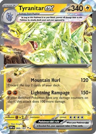 Tyranitar ex 066- SV03 Obsidian Flames Holofoil