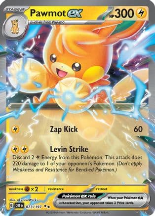 Pawmot ex 073- SV03 Obsidian Flames Holofoil