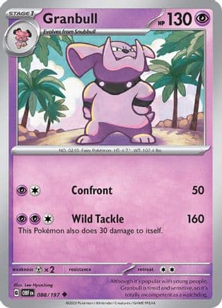 Granbull 088- SV03 Obsidian Flames
