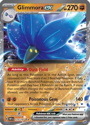 Glimmora ex 123- SV03 Obsidian Flames Holofoil