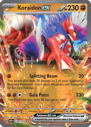 Koraidon ex 124- SV03 Obsidian Flames Holofoil