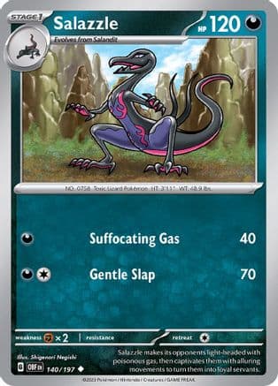 Salazzle 140- SV03 Obsidian Flames Reverse Holofoil