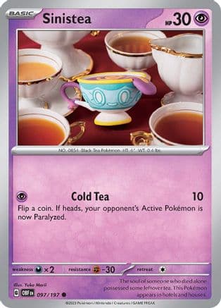Sinistea 097- SV03 Obsidian Flames Reverse Holofoil