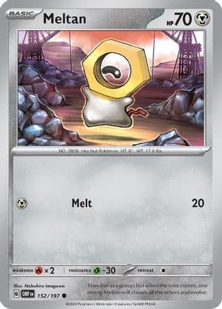 Meltan 152- SV03 Obsidian Flames