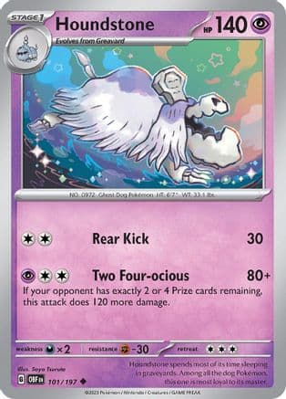 Houndstone 101- SV03 Obsidian Flames Reverse Holofoil