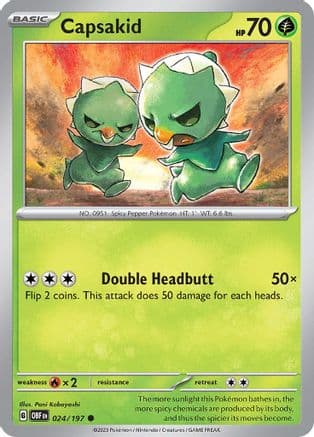 Capsakid 024/197 - SV03 Obsidian Flames Reverse Holofoil