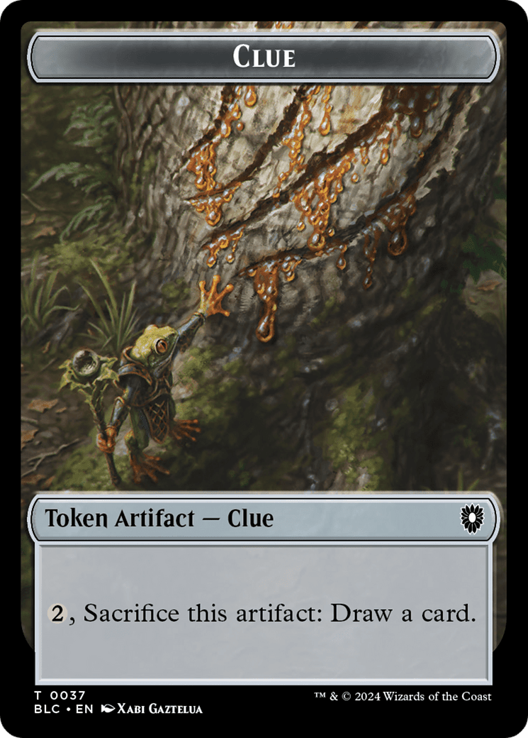 Clue (TBLC-037) - Bloomburrow Commander Tokens Foil