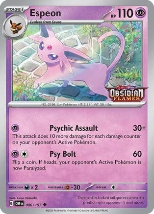Espeon (Best Buy Exclusive) 086- Miscellaneous Cards & Products Holofoil