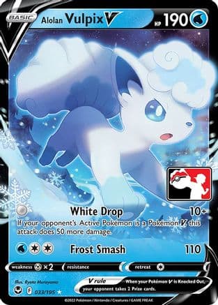 Alolan Vulpix V - Holofoil Prize Pack Series Cards - Ultra Rare