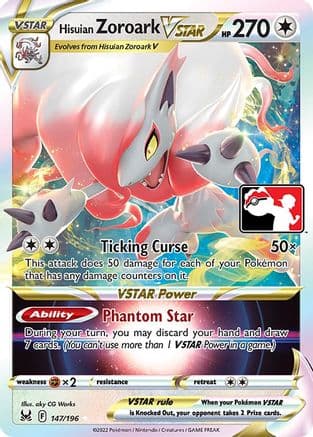 Hisuian Zoroark VSTAR 147- Prize Pack Series Cards Holofoil