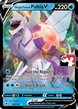 Origin Forme Palkia V 39/189 - Prize Pack Series Cards Holofoil