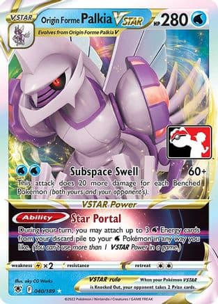 Origin Forme Palkia VSTAR 40- Prize Pack Series Cards Holofoil