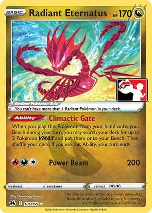 Radiant Eternatus 105- Prize Pack Series Cards Holofoil