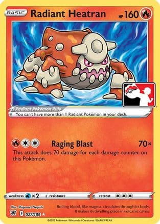 Radiant Heatran - Holofoil Prize Pack Series Cards - Radiant Rare