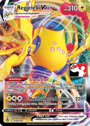 Regieleki VMAX 058/195 - Prize Pack Series Cards Holofoil