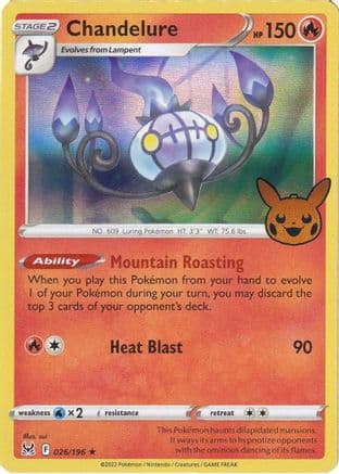 Chandelure 026- Trick or Trade BOOster Bundle 2023 Holofoil