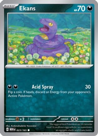Ekans 023- SV Scarlet & Violet 151 Reverse Holofoil