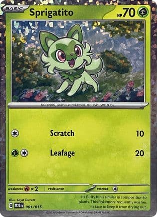 Sprigatito 001- McDonalds Promos 2023 Holofoil