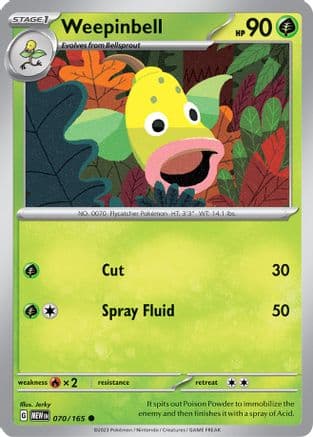 Weepinbell 070- SV Scarlet & Violet 151 Reverse Holofoil