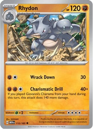 Rhydon 112- SV Scarlet & Violet 151