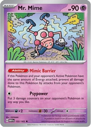 Mr. Mime 122/165 - SV Scarlet & Violet 151 Reverse Holofoil