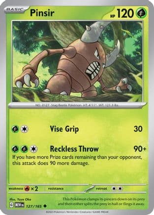 Pinsir 127- SV Scarlet & Violet 151 Reverse Holofoil