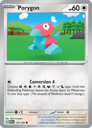 Porygon 137- SV Scarlet & Violet 151 Reverse Holofoil