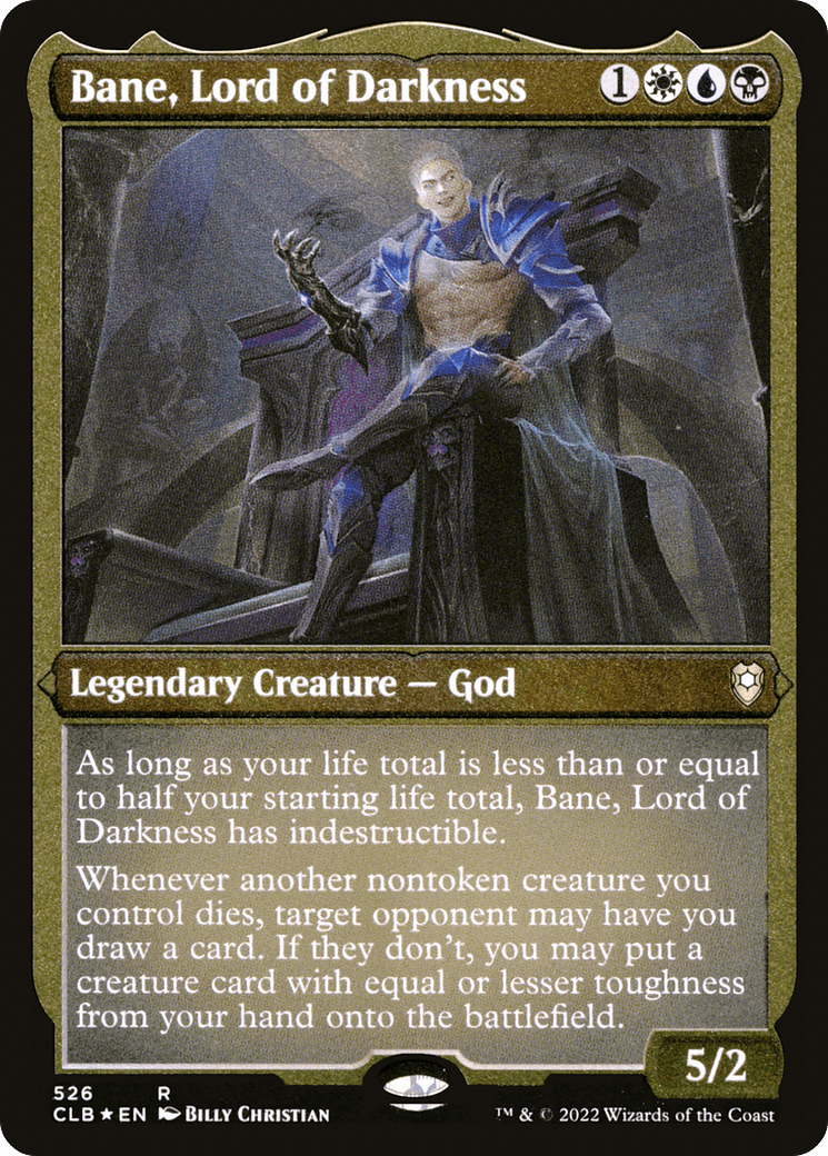 Bane, Lord of Darkness (CLB-526) - Commander Legends: Battle for Baldur's Gate Etched Foil