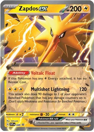 Zapdos ex 049- SV Scarlet & Violet Promo Cards Holofoil