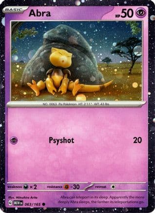 Abra (Cosmos Holo) 063/165 - Miscellaneous Cards & Products Holofoil