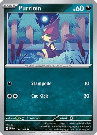 Purrloin 114- SV04 Paradox Rift Reverse Holofoil