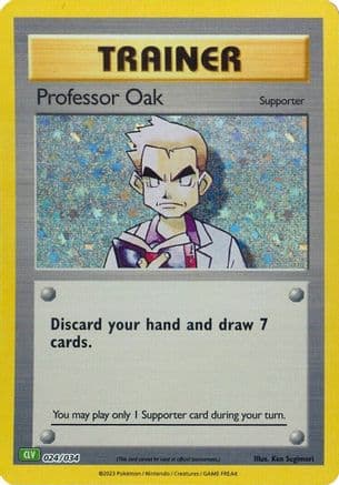 Professor Oak (CLV) 024- Trading Card Game Classic Holofoil